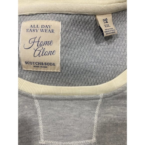 Scotch & Soda Grey & Cream Trim Long Sweatshirt Size XXL - Picture 3 of 9